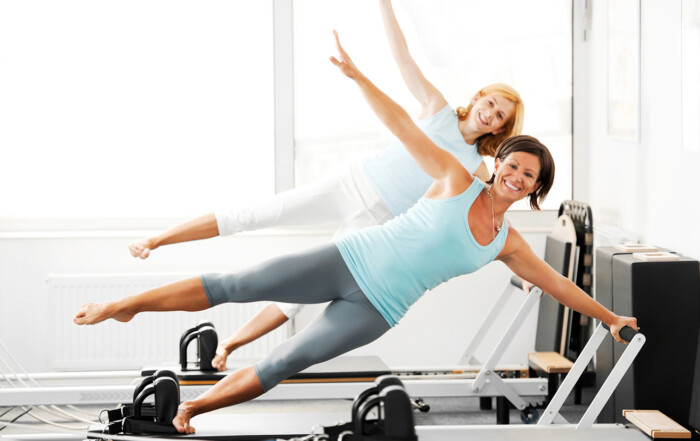 The Solution for a Successful Resolution, Smiling Women in Pilates class